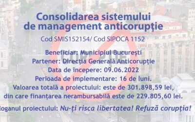 Spot video proiect Consolidarea sistemului de management anticorupție