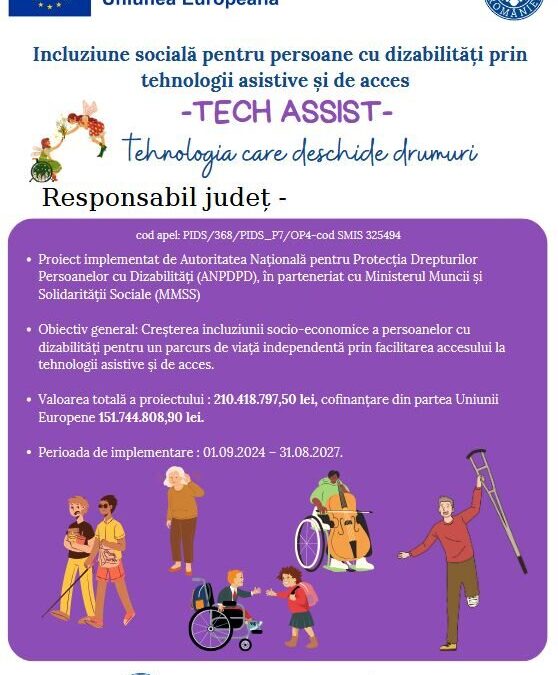Programul TECH ASSIST, un ajutor pentru persoanele cu dizabilități