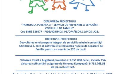 Oamenii din spatele proiectului „Familia la puterea 3”